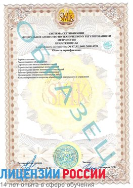 Образец сертификата соответствия (приложение) Тобольск Сертификат ISO 14001